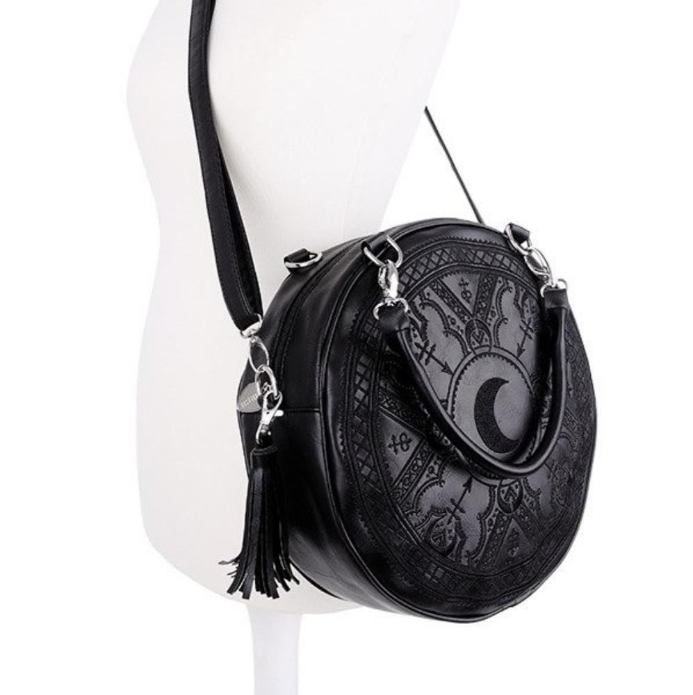 Black Henna Round Bag